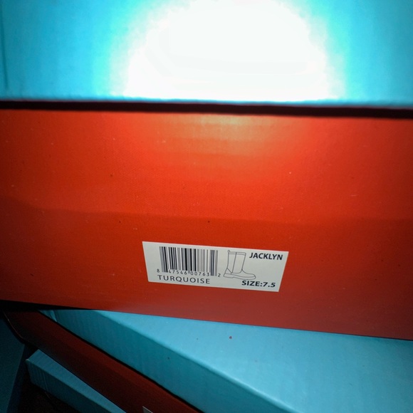 Modern Rush Womens Jacklyn Rain Boots in Teal New In Box - Picture 8 of 12